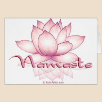 Namaste Pink Lotus cards