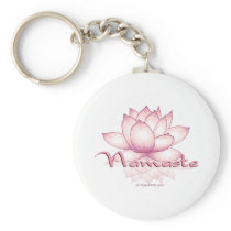 Namaste Pink Lotus Key Chains