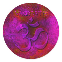 Namaste Purple Red Stickers