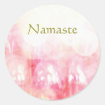 Namaste Round Stickers