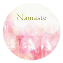 Namaste Round Stickers