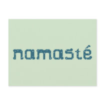Namaste Teal Postcard by ingasi Namaste Teal Postcard