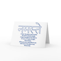namaste we are one greeting card