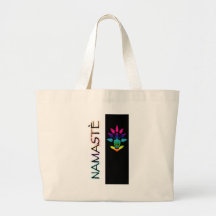 Namaste with Lotus Canvas Bag
