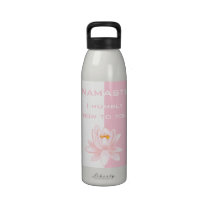 Namaste with Lotus flower water bottles