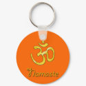 Namaste with om symbol keychains