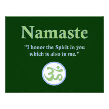 Namaste - with quote and Om symbol Personalized Announcement