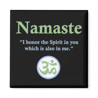 Namaste - with quote and Om symbol magnet