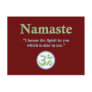 Namaste - with quote and Om symbol Post Cards