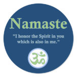 Namaste - with quote and Om symbol Sticker