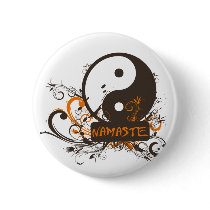 Namaste Yin Yang buttons