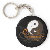 Namaste Yin Yang Keychains