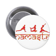 Namaste yoga poses orange pin