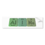 name-Aline-Al-I-Ne-Aluminium-Iodine-Neon Bumper Stickers
