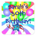 Name And Age Birthday Stickers
