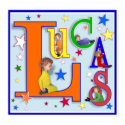 Name Art - "Lucas" print by Cheerishables Name Art - "Lucas" print