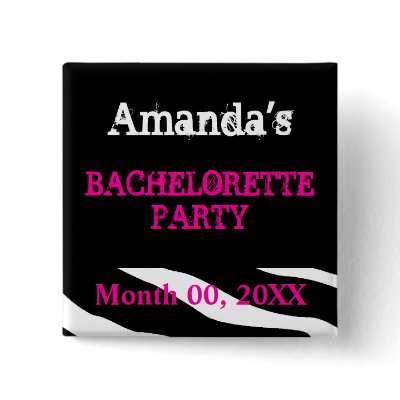 Name Bachelorette Party Buttons