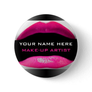Name Badge For Make-Up Artists button