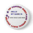 Name Badge USA buttons by Giftgarden Name Badge USA buttons