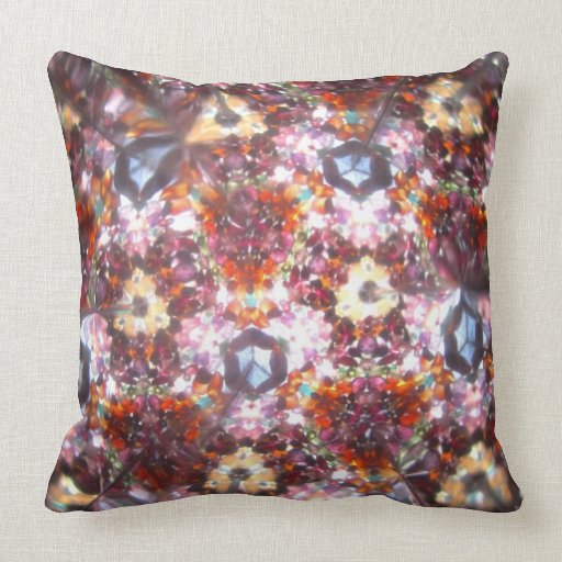 Name Bejeweled Kaleidescope for April Square Pillow