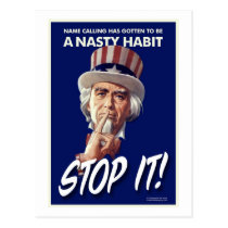 Name Calling is Becoming a Nasty Habit postcards
