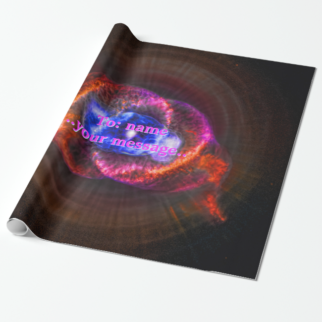 Name, Cats Eye Nebula, Eye of God outer space Gift Wrap Paper
