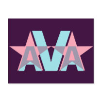 Name Design - Ava postcards