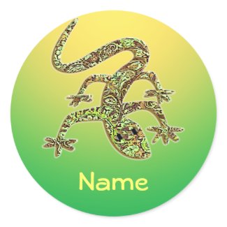Name Gecko / Salamander / Lizard Sticker 1 sticker
