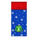 Name green ugly christmas sweater blue snowflakes full color rack card