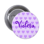Name in Purple Pinback Button