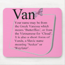 Name meaning and origin mousepad: Van by Practicaps Name meaning and origin mousepad: Van