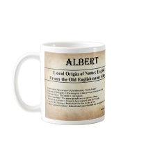 Name Meaning Mug - Albert by bwmedia Name Meaning Mug - Albert