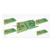 name-Neal-Ne-Al-Neon-Aluminium Photo Greeting Card