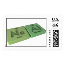 name-Neal-Ne-Al-Neon-Aluminium Postage Stamp