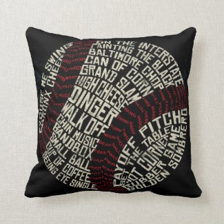 Name & Number Customizable Baseball Slang Pillow