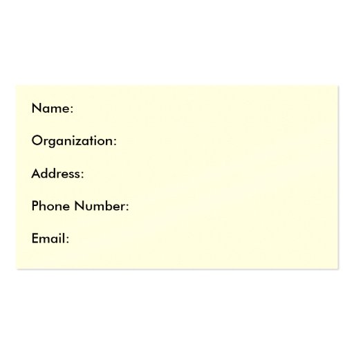 Name Address Telephone Template