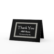 NAME  Page Boy Checkerboard Wedding THANK YOU Card