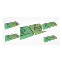 name-Pat-P-At-Phosphorus-Astatine Customized Photo Card