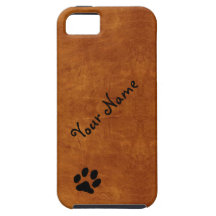 Name & Paw Print iPhone 5 Case