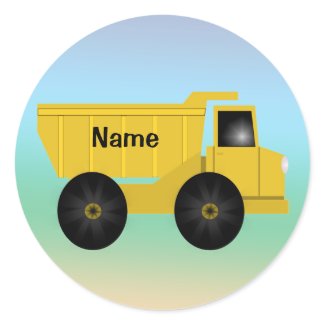Name Personalised Dump Truck Sticker sticker