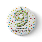 Name Pin Favors for Party Nineth Birthday