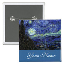 Name pin,Vincent van Gogh, Starry Night