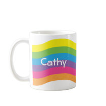 Name Ranibow Wave Coffee Mugs