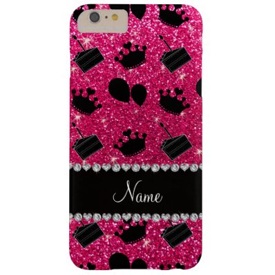 Name rose pink glitter crowns balloons cake barely there iPhone 6 plus case