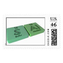 name-Sal-S-Al-Sulfur-Aluminium Postage