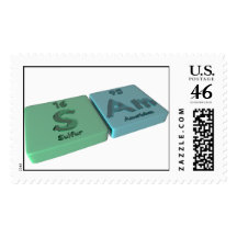 name-Sam-S-Am-Sulfur-Americium Stamp