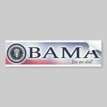 Name & seal, "Yes we did!" bumper sticker bumper stickers by onthehanger Name & seal, "Yes we did!" bumper sticker bumper stickers