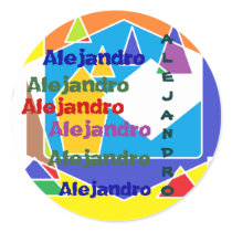 name sticker for Alejandro,