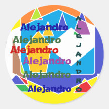name sticker for Alejandro,