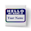 Name Tag - Create Your Own buttons